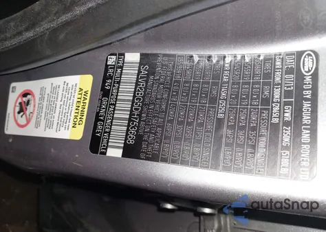 2013 Land Rover Range Rover Evoque Pure z USA, uszkodzony, nr VIN SALVR2BG5DH753668